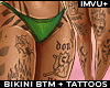 ! inked bikini btm green
