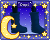 space boots. blue