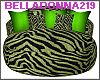 BD Rnd Green Zebra Sofa