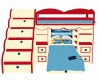 Red Smurfs Bunk Bed
