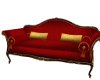 Ornate Red Antique Sofa