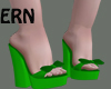 Green bow heels