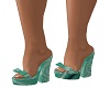 *Ney* White & Teal Shoes