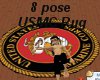8 pose USMC Rug