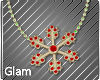 G Snowflake Red Necklace