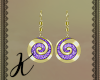 Kira Earrings Gold Purpl