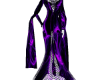 purple balck vamp gown