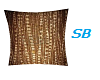 SB* Brown Throw Pillow