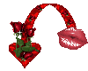 Lips, Heart and rose