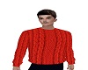 Mens, Red Cable Knit Str