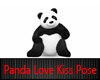 Panda love kiss pose