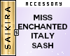 Miss Italy Sash