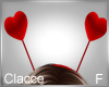 C red hearts headband F