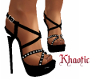 Black heels with diamond