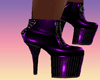 LACED UP purp ankle boot