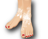 White tattoo feet
