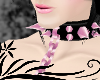 Pink Metal Spike Collar