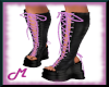 M-Pink Laced Boots