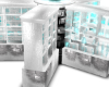 futuristic data shelf