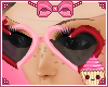 ! Pink Red Heart Glasses