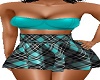 TEAL PLAID SKIRT