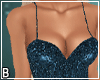 Blue Aline Slit Gown
