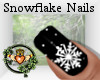 Black Snowflake Nails
