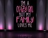 Crazy Girl Family Love C