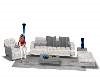 White/Silver Couch  set