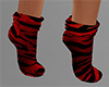 Orange Tiger Stripe Socks (F)