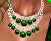 Green White Jewelry Set