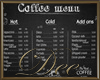 Coffee Menu