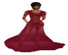 elegant maroon lace gown