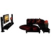 Tv&Couch Set Red-2