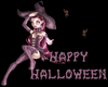 Halloween witch sticker