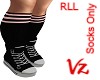 RLL Black/Pink knee sock