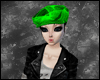 Lady Green Hat Blk Hair