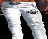 WHITE LEATHER ROCK PANT