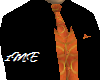 Blk & Orange 3piece Suit
