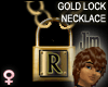 Gold Lock Necklace R (F)