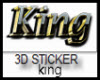 KING sticker 3D
