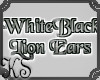 WhiteBlack Lion Ears