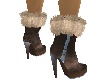 winter fur topped boots