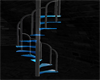 Blue Neon spiral stairs