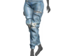 Holo Blue Jeans Rolled