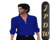 Blue Tucked In Shirt