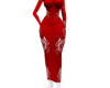 St - Red Flower Dress