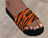 Orange Tiger Stripe Sandals 4 (M)