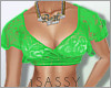 S| Lace Top Green 