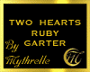 TWO HEARTS RUBY GARTER L